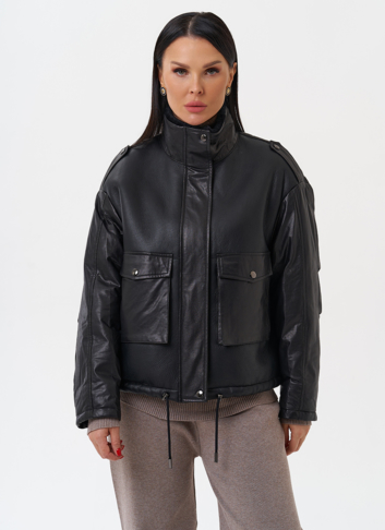 Утепленная куртка из натуральной кожи