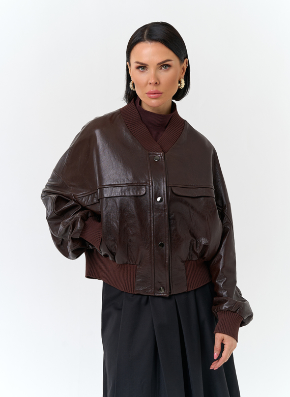 Женская куртка из натуральной кожи