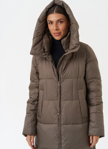 Пуховик на био пухе с капюшоном