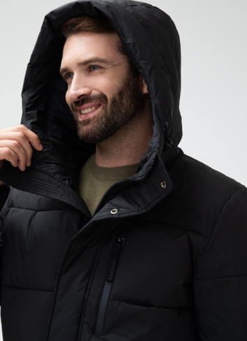 Мужской пуховик с капюшоном 