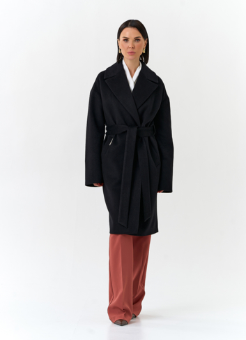 Женское пальто черного цвета Женское пальто черного цвета