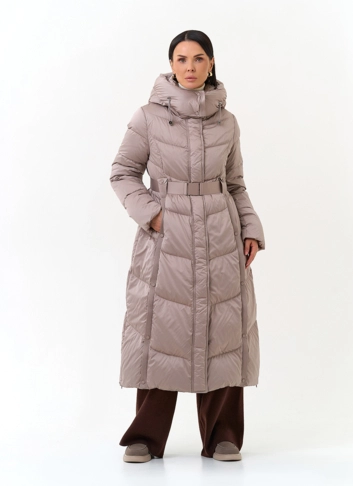 Женский пуховик с капюшоном фото