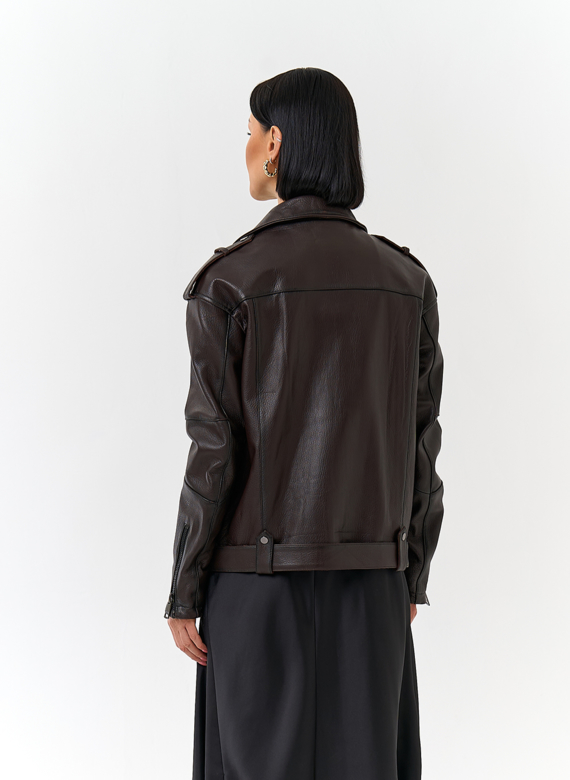 Женская косуха из натуральной кожи