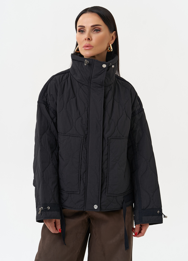 Короткая куртка с воротником стойкой модель № 30049 универмаг малина