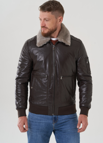 Мужская куртка из натуральной кожи 