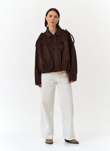 Женская объемная куртка бомбер