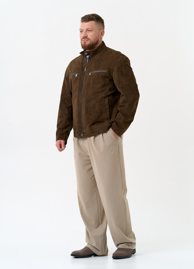 Мужская куртка из натуральной замши модель № 32710 в рассрочку