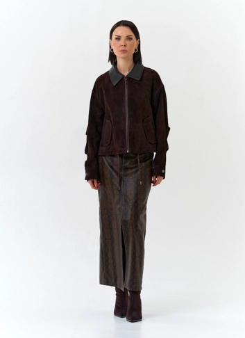Женская куртка из натуральной замши