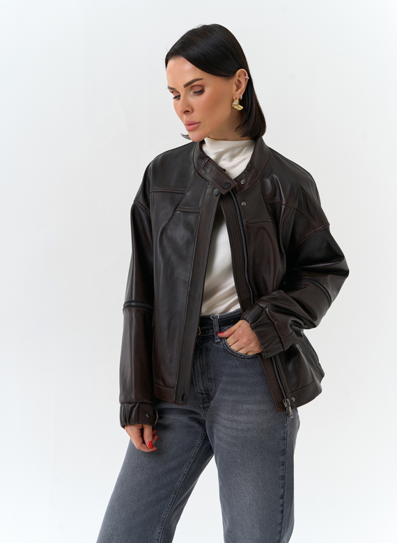 Женская куртка из натуральной кожи