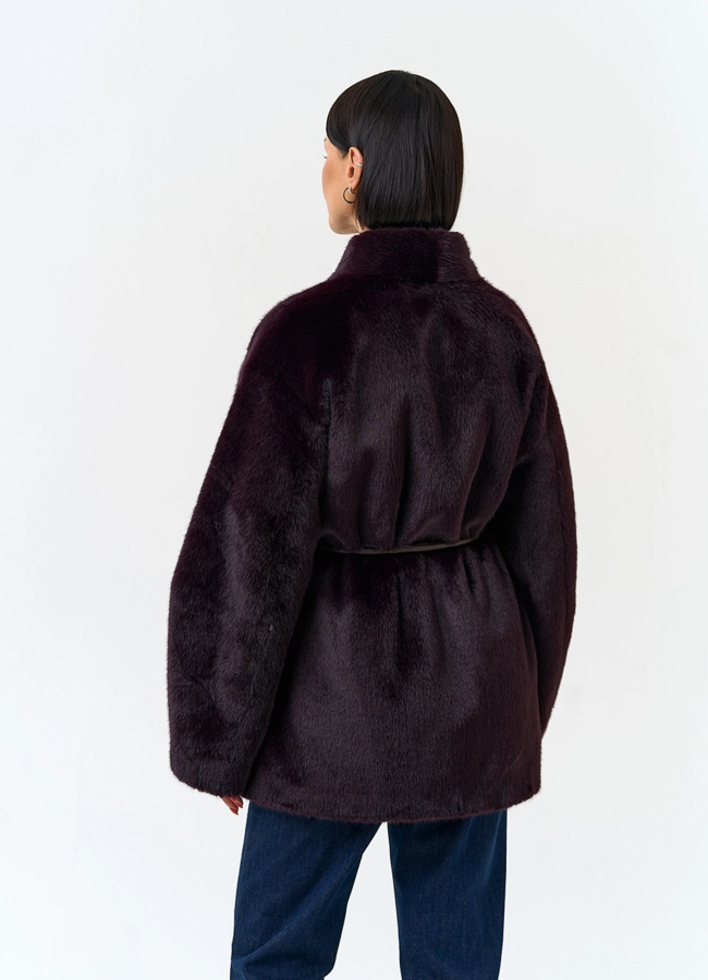 фото Женская шуба из эко меха модель № 33985