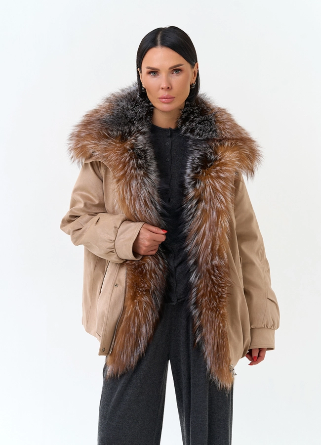 Женская куртка из эко замши модель № 34100 в рассрочку