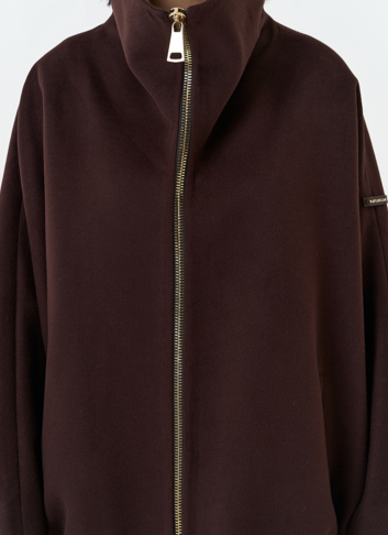 Женское укороченное пальто с высоким воротником