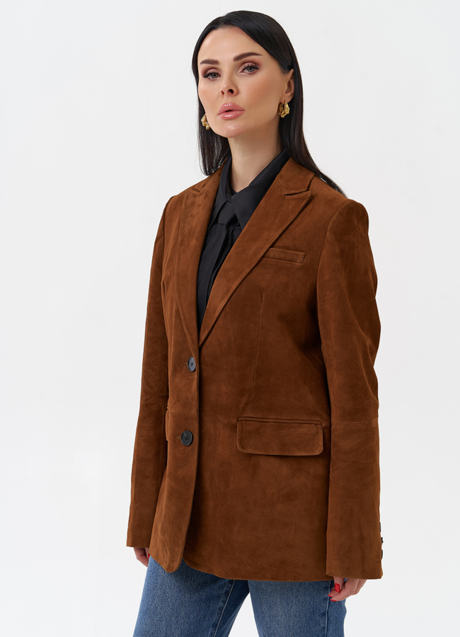 Женский замшевый жакет модель № 29925 универмаг малина