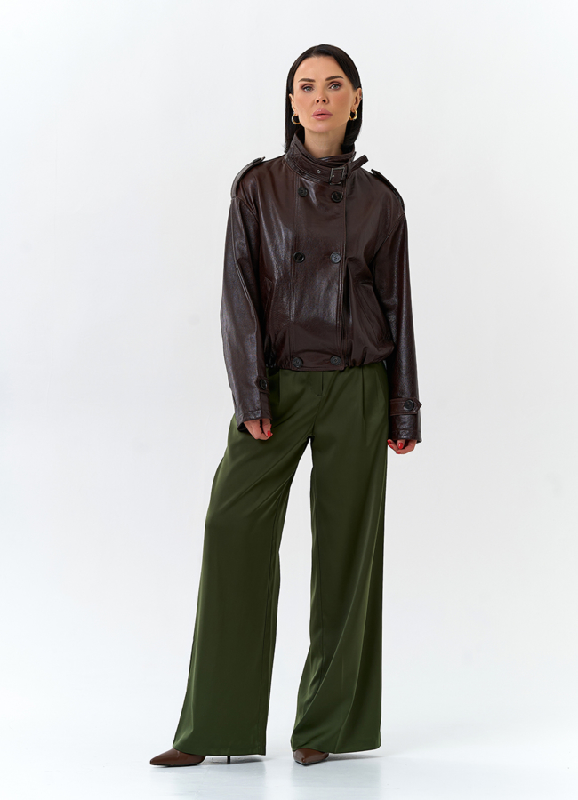 Женская куртка из натуральной кожи модель № 32676 в кредит