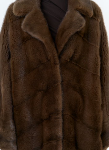 Шуба оверсайз с английским воротником