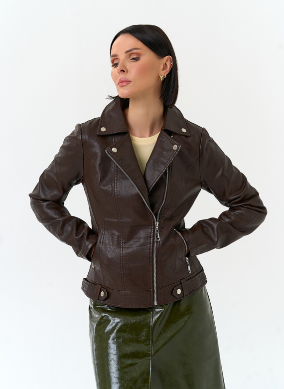 Женская куртка косуха из эко кожи