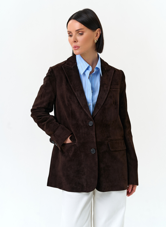 Женский замшевый жакет