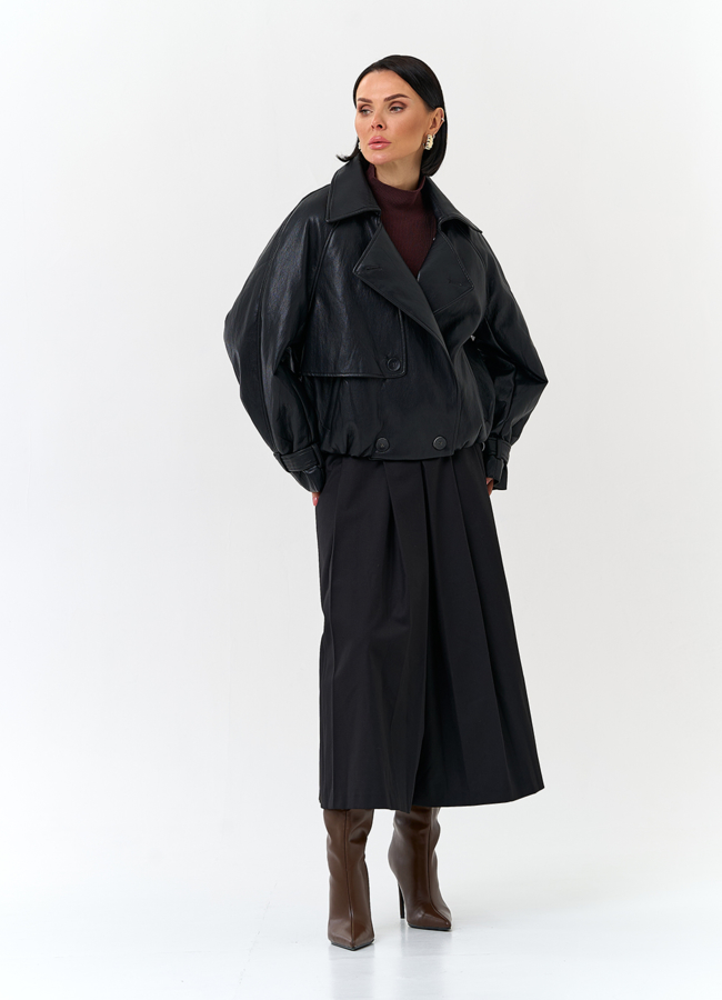 Женская утепленная куртка из эко кожи модель № 32842 в кредит