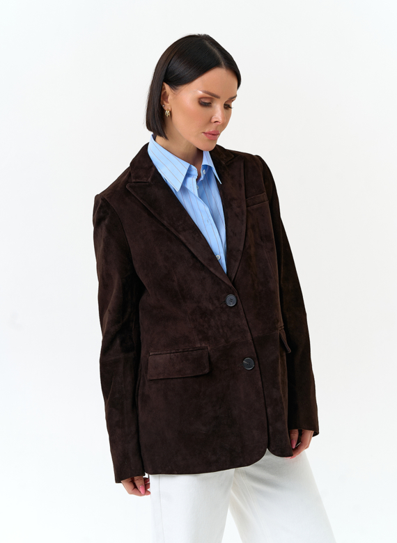 Женский замшевый жакет