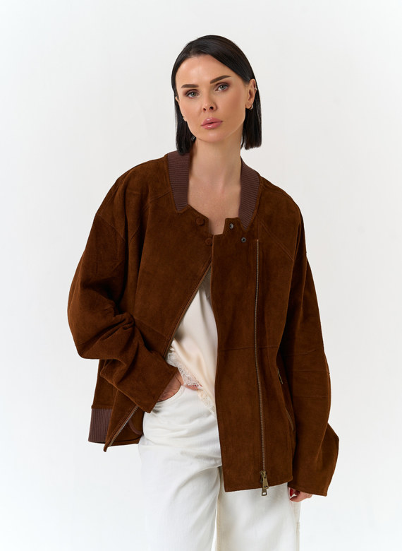 Женская куртка из натуральной замши 