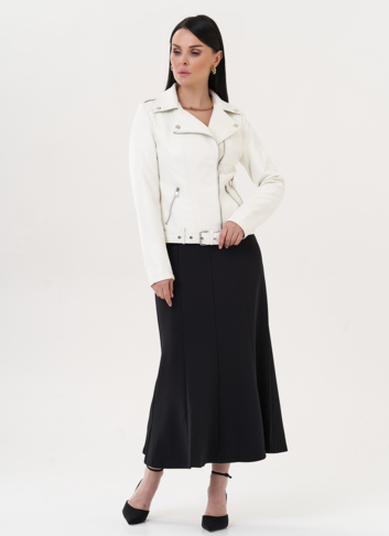 Куртка из эко кожи белого цвета