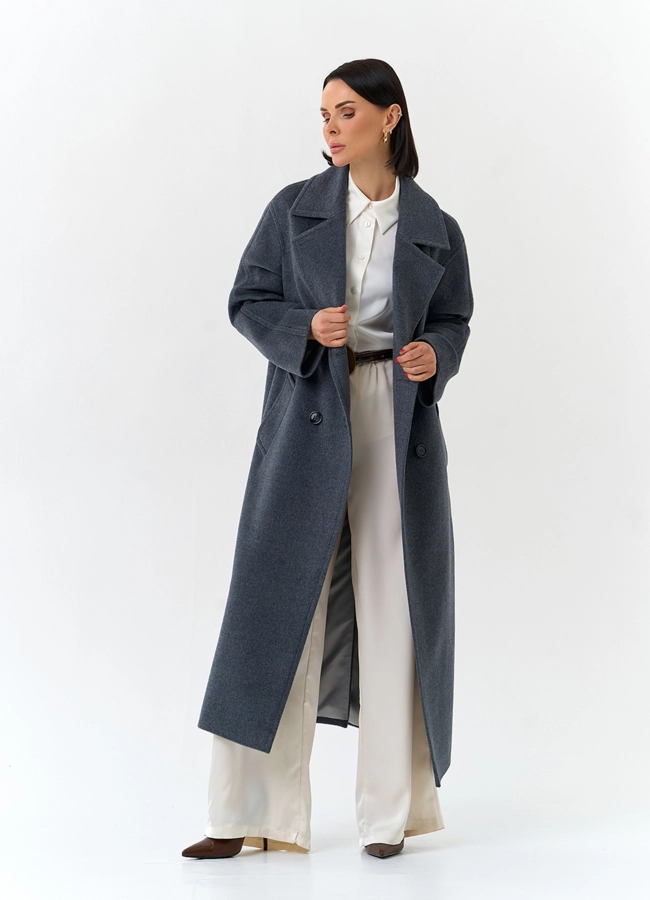 Женское пальто с английским воротником модель № 32577 универмаг малина