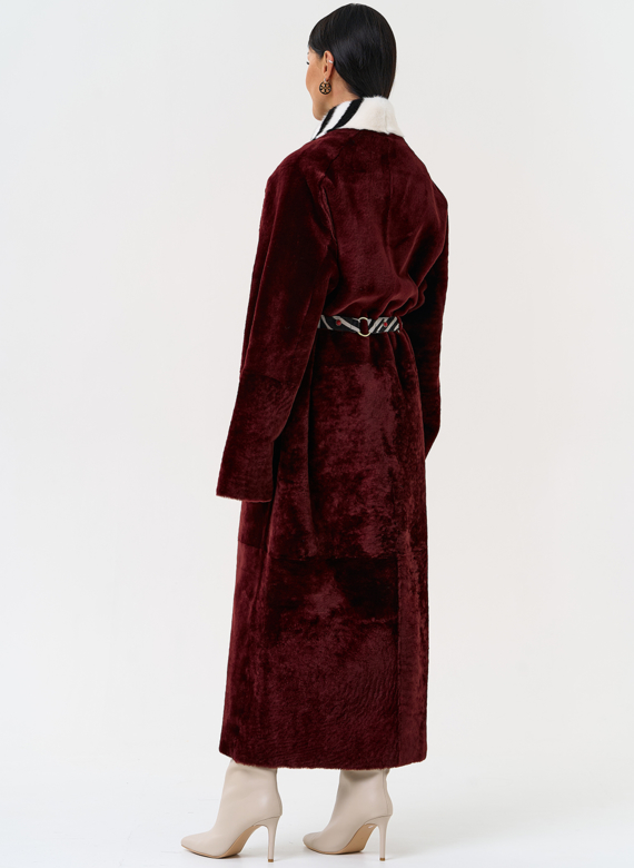 Двусторонняя женская дубленка из овчины SATINO