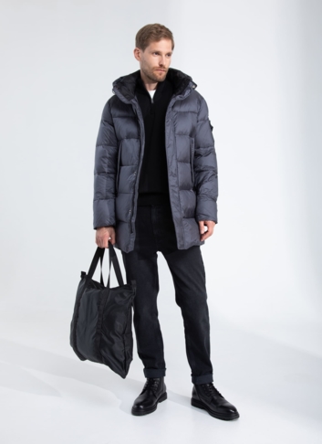 Пуховик мужской с капюшоном 
