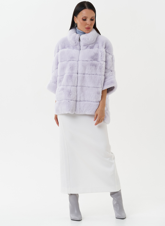 Короткая шуба из меха кролика