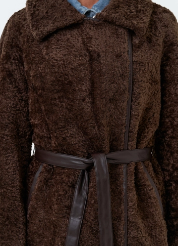 Женская дубленка из экокожи