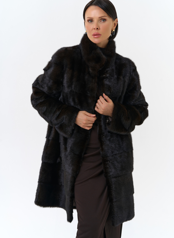 Поперечная шуба из норки