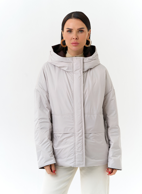 Женская двухсторонняя куртка с капюшоном