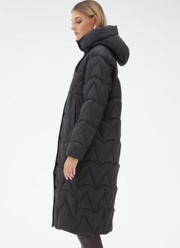 Женский пуховик черного цвета