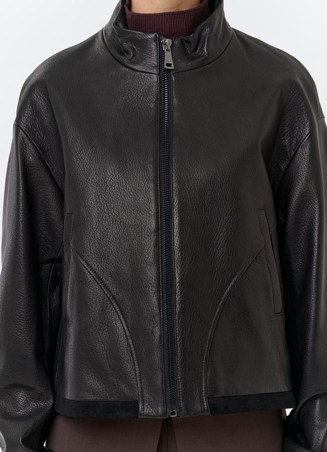 Женская короткая куртка из натуральной кожи модель № 32748 универмаг малина