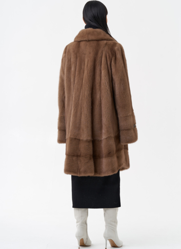 Норковая шуба с воротником