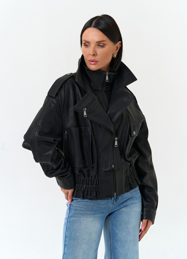 Женская куртка из натуральной кожи модель № 33170 универмаг малина